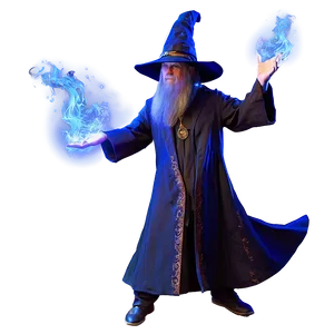 Wizard Conjuring Fire Beast Png 06112024 PNG Image