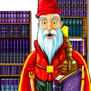 Wizard In Secret Library Png Pok6 PNG Image