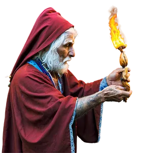 Wizard Performing Ritual Png 06112024 PNG Image