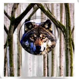 Wolf Eyes In Forest Png Xcu PNG Image