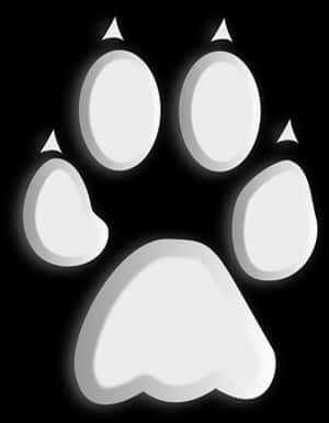 Wolf Paw Print Graphic PNG image with transparent background