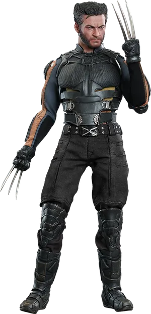 Wolverine Action Figure Pose PNG Image