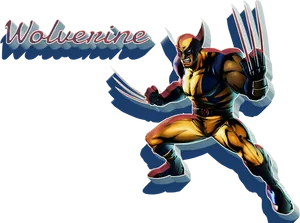 Wolverine Action Pose PNG Image