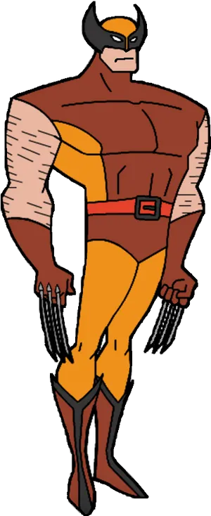 Wolverine Classic Comic Book Pose PNG Image