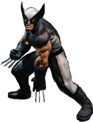 Wolverine Classic Pose PNG Image