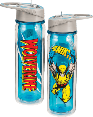 Wolverine Comic Water Bottles PNG image with transparent background