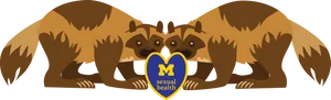 Wolverine Mascot Sexual Health Campaign PNG Image