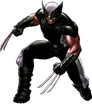 Wolverine Readyfor Action PNG Image