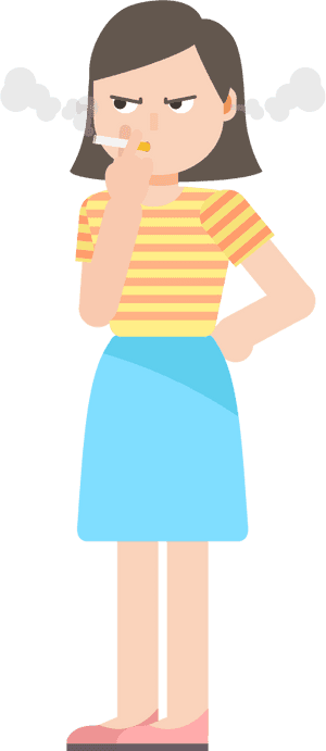 Woman Smoking Cartoon PNG