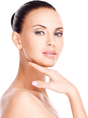 Woman Touching Neck Beauty Pose PNG image with transparent background