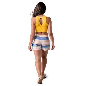 Woman Walking Alone Png Ill PNG Image