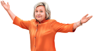Hillary Shrugging, HD Png Download PNG image with transparent background