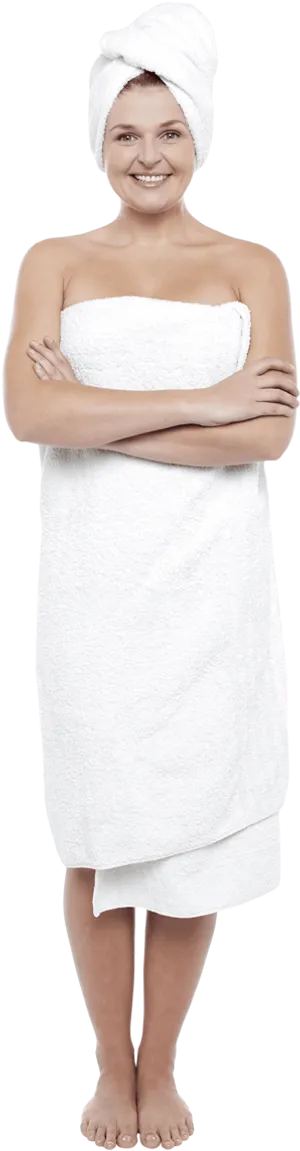 Womanin Spa Toweland Turban PNG Image