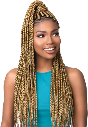 Womanwith Blonde Dreadlocks PNG Image