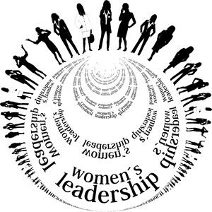 Women Leadership Silhouette Circle PNG image with transparent background