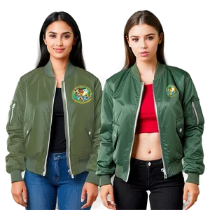 Women's Fitted Bomber Jacket Png Vcs PNG Image