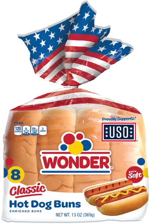 Wonder Classic Hot Dog Buns Package PNG Image