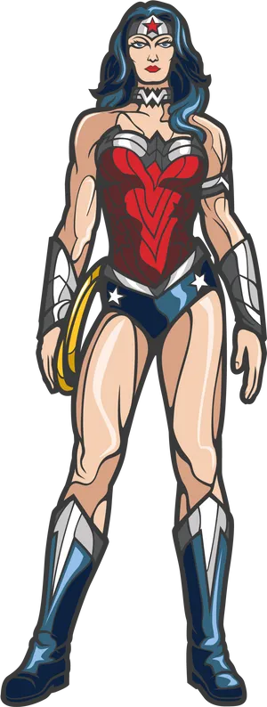 Wonder Woman Animated Stance PNG Image