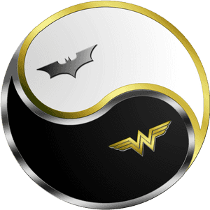 Wonder Woman Batman Logo Fusion PNG image with transparent background