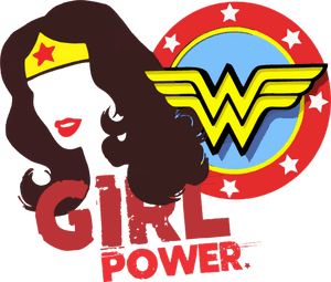 Wonder Woman Girl Power Logo PNG image with transparent background