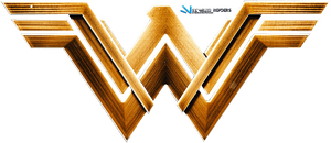 Wonder Woman Golden Logo PNG image with transparent background