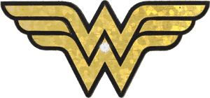 Wonder Woman Logo Golden PNG image with transparent background