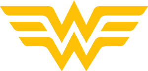 Wonder Woman Logo Graphic PNG image with transparent background