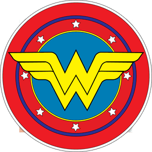Wonder Woman Logo Graphic PNG image with transparent background