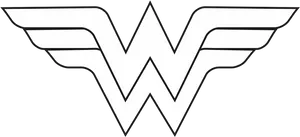 Wonder Woman Logo Outline PNG Image