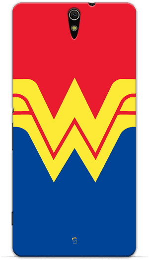 Wonder Woman Logo Phone Case Design PNG image with transparent background