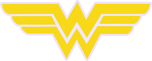Wonder Woman Logo Yellow PNG image with transparent background