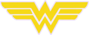 Wonder Woman Logo Yellow PNG Image