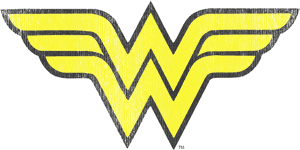 Wonder Woman Logo Yellow W PNG image with transparent background