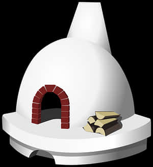 Wood Fired Pizza Oven Illustration PNG image with transparent background