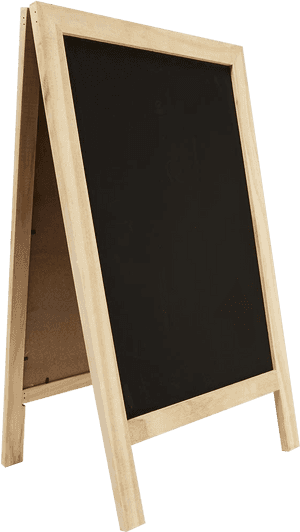 Wood Blackboard Sidewalk Sign Side Png Image - Blackboard Png, Transparent Png PNG with transparent background