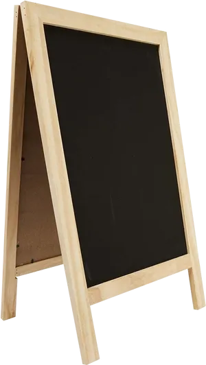 Wooden A Frame Blackboard Stand PNG Image