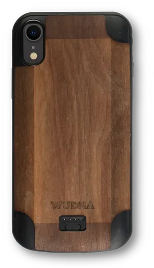 Wooden Backed Smartphone Case PNG Image