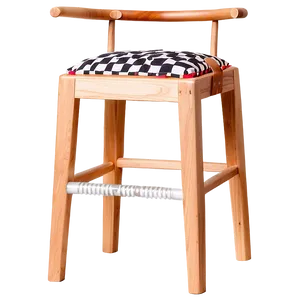 Wooden Barstool With Backrest Png Dnx95 PNG Image