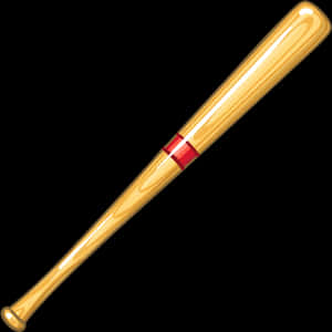 Wooden Baseball Bat Illustration PNG image with transparent background