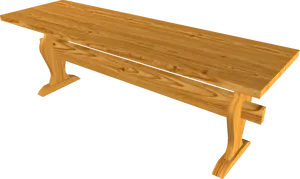 Wooden Bench Isolated Background PNG Image