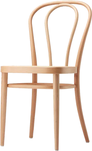 Wooden Bentwood Chair Isolated PNG Image