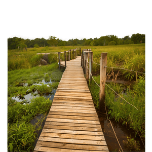 Wooden Boardwalk Path PNG lja PNG with transparent background