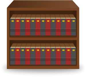 Clipart - Wooden Bookcase - Sprite Bookshelf - Png - Icon Png Lemari Buku, Transparent Png PNG with transparent background