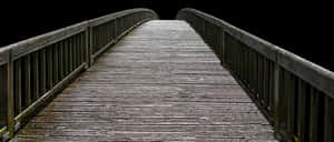 Wooden Bridge Over Dark Background PNG image with transparent background