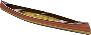 Wooden Canoe Isolated Background PNG Image