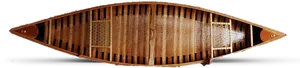 Wooden Canoe Top View PNG Image