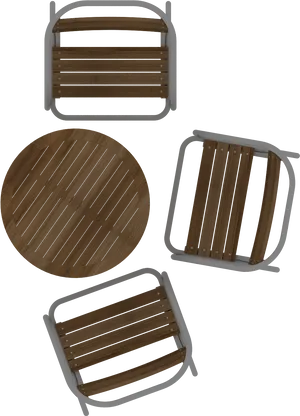 Wooden Chair Parts Disassembled PNG Image