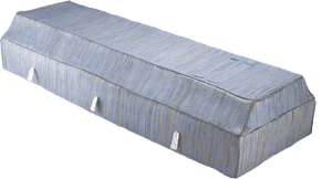 Fabric Coffin - Banana Leaf - Blue - Coffin PNG image with transparent background