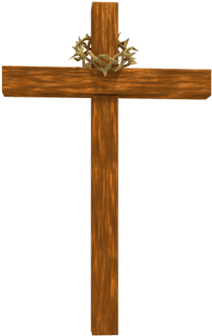 Crown Of Thorns And Cross With Transparent Background - Wooden Cross Transparent Background PNG image with transparent background