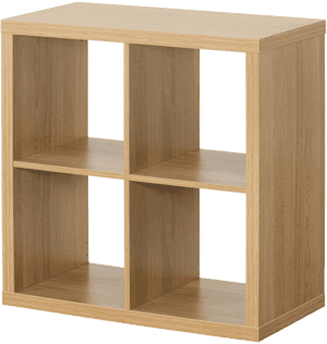 Bookshelf Png Free Image Download - Ikea Kallax Oak, Transparent Png PNG with transparent background